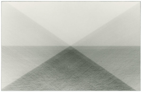 Untitled (4.5 billion years a lifetime, horizon test 3)​, 2019 silver gelatin print, graphite 6 x 3 7/8 inches edition 4/5 + 2AP