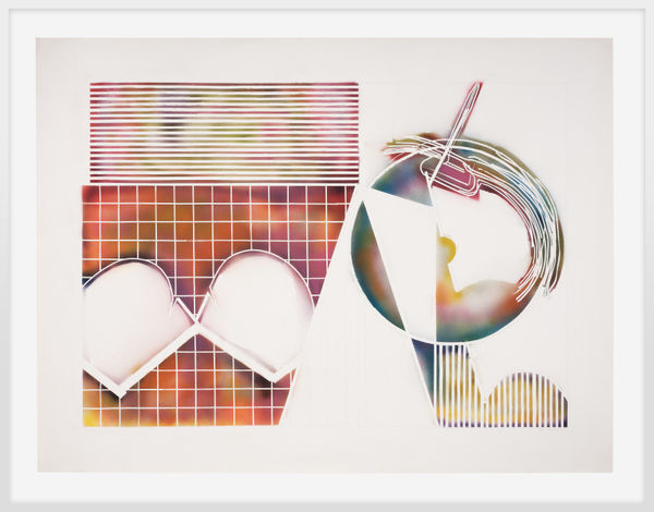 Edwina, 1976 acrylic spray on arches paper 38 x 50" [HxW] (96.52 x 127 cm)