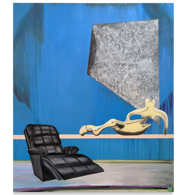 Dan Davis Two Recliners Oil on canvas 2022 66 x 56”