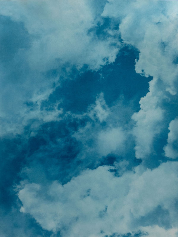 Untitled (4.5 billion years a lifetime, clouds #1)​, 2019 cyanotype 22 x 28 inches edition 2/5 + 2AP