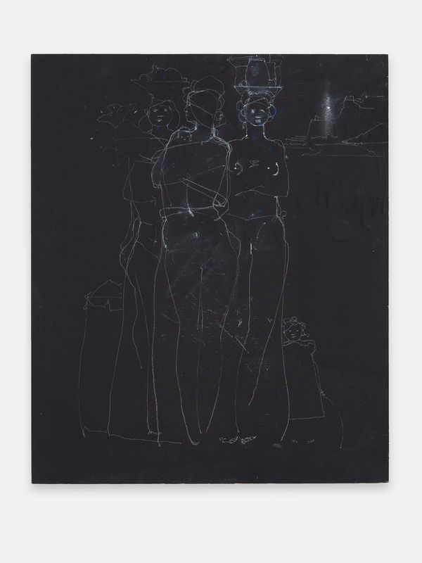 Raymond Saunders, Untitled, 2000, Mixed media on board, 23 11/16" x 19 3/4" [HxW]