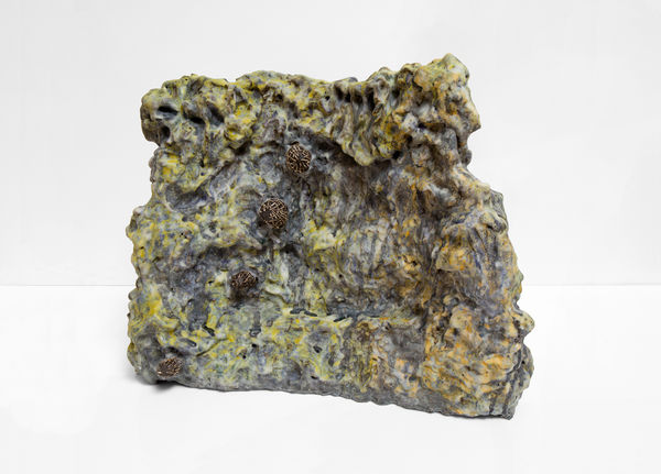 Julia Haft-Candell, Reaching Through: Lavender, Tangerine, Chartreuse, 2020