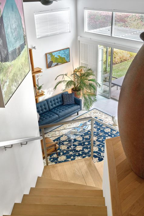 Maine Home & Design: "United Front." Moss Galleries art displayed elegantly in these beautiful homes