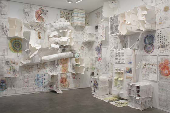 Installation view of Greg Smith artwork exhibited at Susan Inglett Gallery