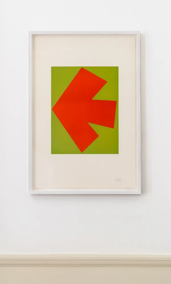 Ellsworth Kelly Orange Over Green, 1964-65 Lithograph printed in colours. Signed in pencil and inscribed HC II/IV. A 'hors commerce' proof impression aside from the edition of 75, with 4 artist proofs. Printed on BFK Rives Paper by Marcel Durassier at Imprimerie Maeght, Levallois-Perret. Published by Maeght Editeur, Paris. (Axsom 27) 89.5 x 59.7 cm (35 1/4 x 23 1/2 in)