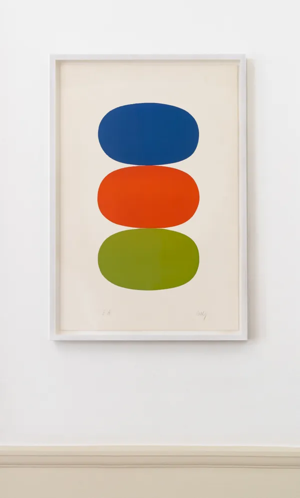 Ellsworth Kelly Blue and Orange and Green, 1964-65 Lithograph printed in colours. Signed and inscribed 'E.A'. One of 6 artist's proofs aside from the edition of 75. Printed on Rives BFK Paper by Marcel Durassier at Imprimerie Maeght, Levallois-Perret. Published by Maeght Editeur, Paris. (Axsom 16) 89.9 x 60.6 cm (35.39 x 23.86 in)