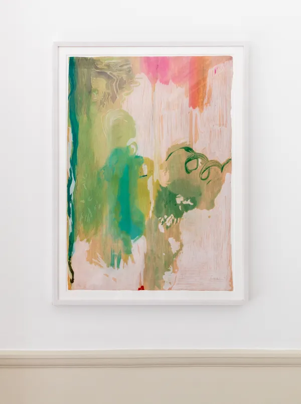 Helen Frankenthaler Snow Pines, 2004 Ukiyo-e woodcut printed in colours. Signed in pencil and numbered from the edition of 65. Printed on Torinoko paper and mounted onto Fabriano Classico paper. Published by Pace Prints, New York. 95.25 x 66.04 cm (37 1/2 x 26 in)