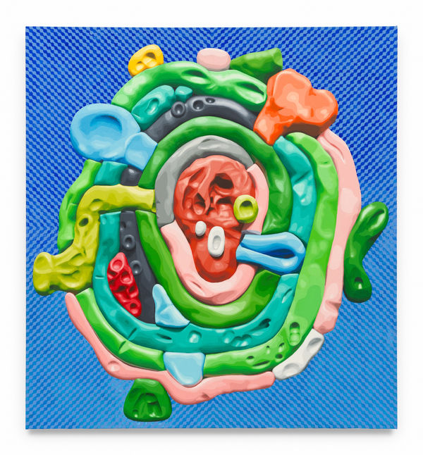 ALEXANDER ROSS The Orbatroph, 2024 Oil on canvas 56 3/4 x 52 1/4 inches 144.1 x 132.7 cm (MMG#37182)