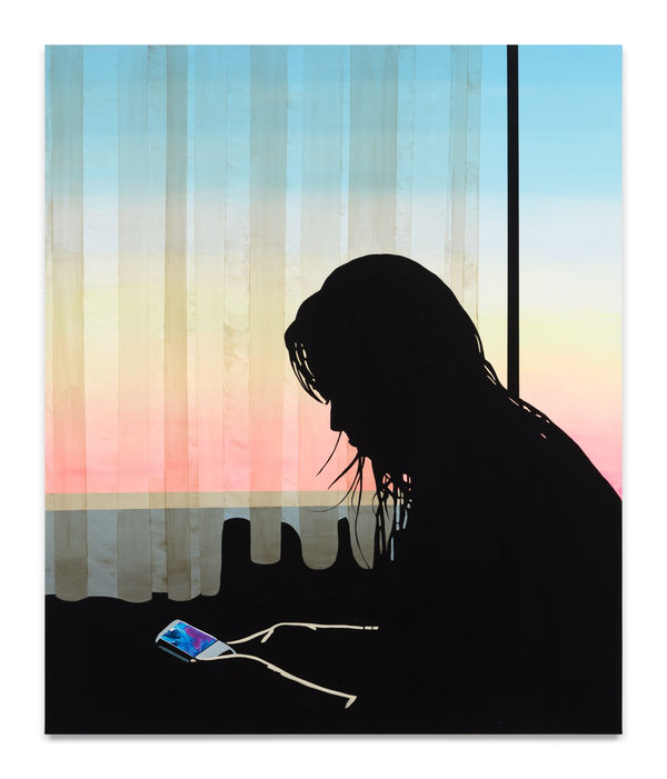 BRIAN ALFRED Windows, 2024 Acrylic on canvas 74 x 62 inches 188 x 157.5 cm (MMG#37168)