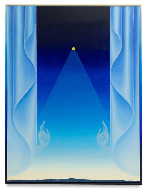 EMILY WEINER Shine On, 2024 Oil on linen in painted wood frame 61 1/2 x 46 1/2 inches 156.2 x 118.1 cm (MMG#37361)