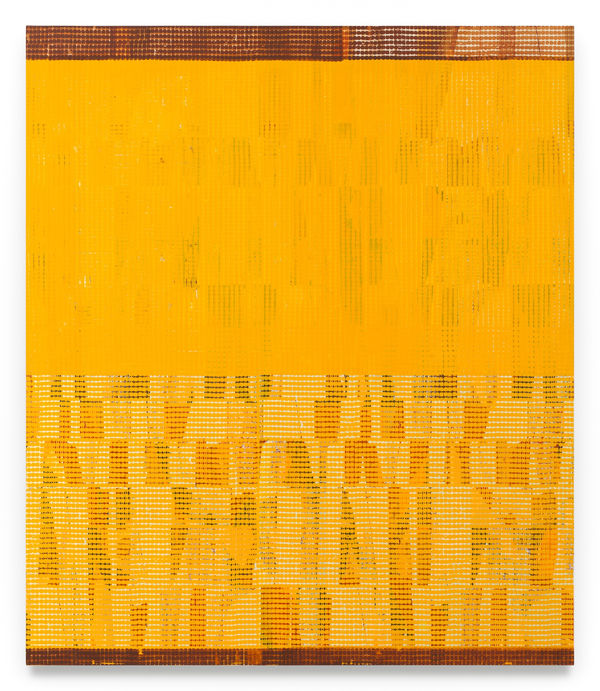 KEVIN APPEL Aggregate 14 (Gold Veil), 2024 Oil and acrylic on canvas over panel 70 x 60 inches 177.8 x 152.4 cm (MMG#36423)