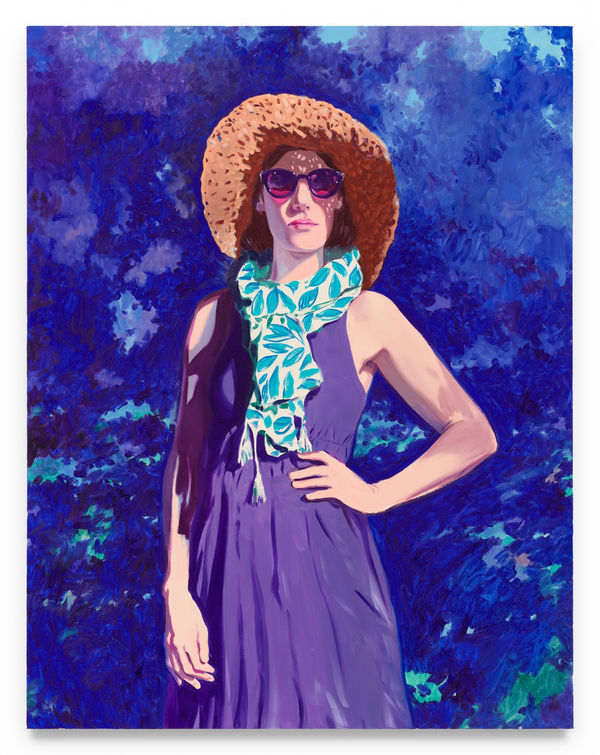 SEBASTIAN BLANCK Leafy Scarf, 2024 Oil on canvas 45 x 35 inches 114.3 x 88.9 cm (MMG#37368)