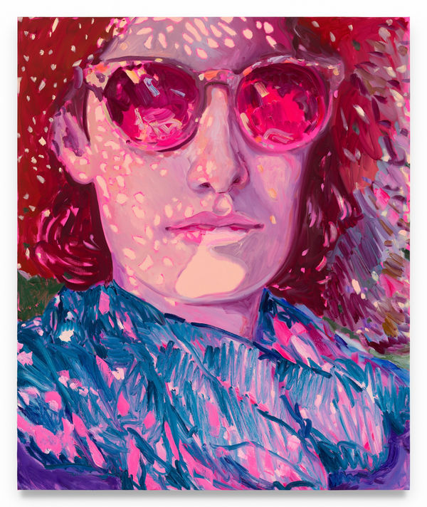 SEBASTIAN BLANCK Rose Colored Glasses, 2024 Oil on canvas 54 x 45 inches 137.2 x 114.3 cm (MMG#37356)