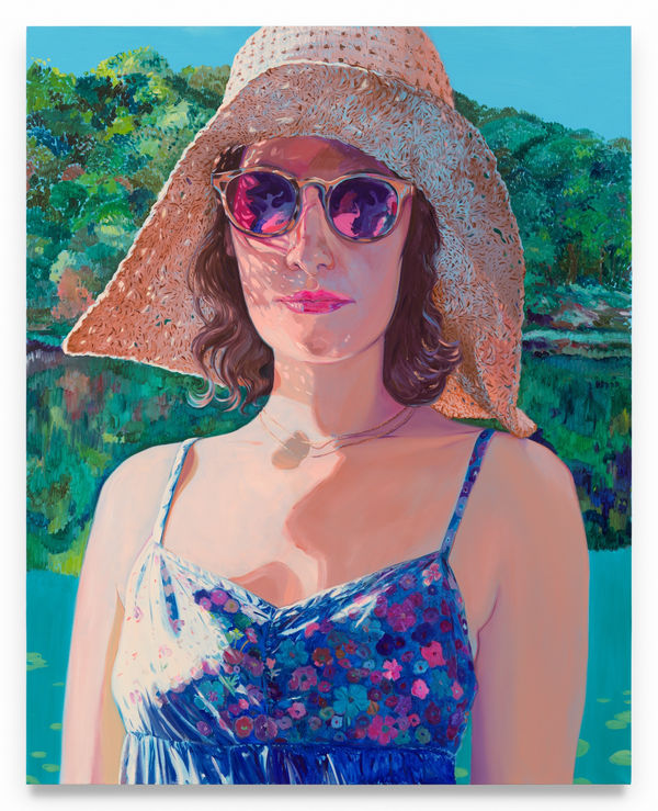 SEBASTIAN BLANCK Waiting by the Lake, 2024 Oil on canvas 84 x 60 inches 213.4 x 152.4 cm (MMG#37229)