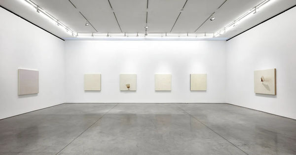 Installation view: Pier Paolo Calzolari’s “Saudades” at Marianne Boesky Gallery. Photo: Jason Wyche