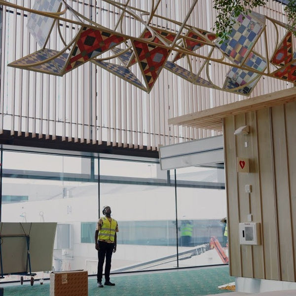 Port of Portland | Installing Sanford Biggers' sculptures at PDX