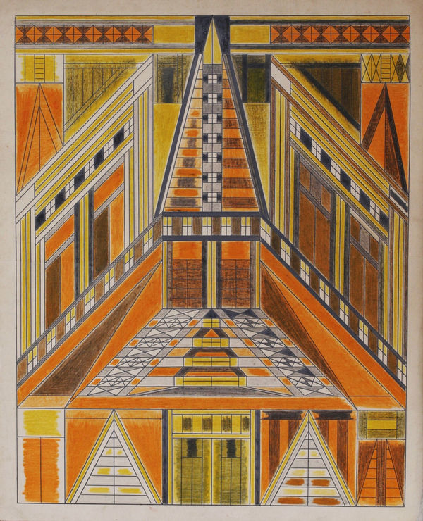 Untitled , ca. 1930-55 Colored pencil and graphite on paper 21 x 17 1/2 in. (53.3 x 44.5 cm.) (DG 15)