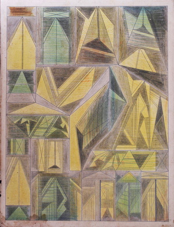 Untitled , ca. 1930-55 Colored pencil and graphite on paper 25 1/2 x 19 5/8 in. (64.8 x 49.8 cm.) (DG 2)