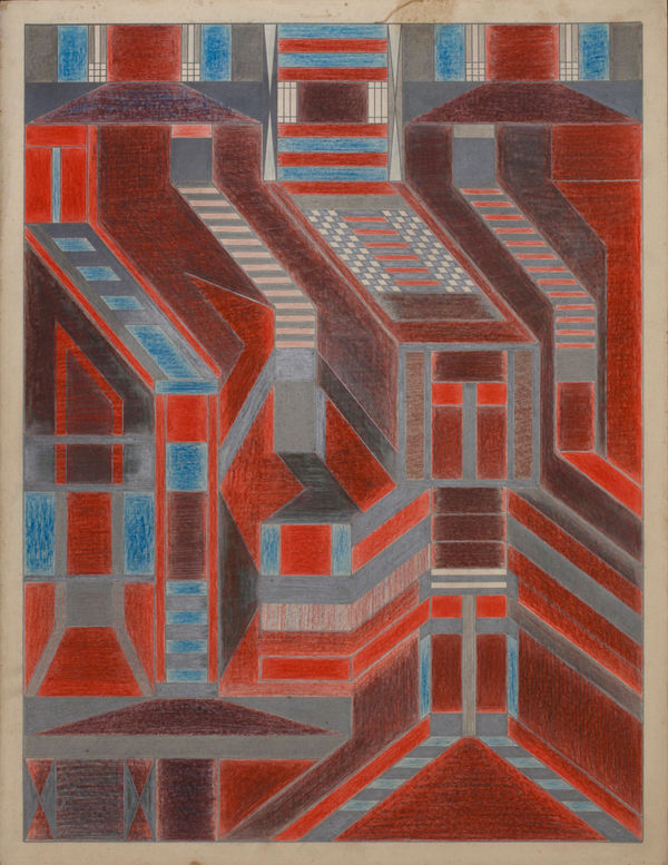 Untitled , ca. 1930-55 Colored pencil and graphite on paper 25 1/2 x 19 5/8 in. (64.8 x 49.8 cm.) (DG 31)