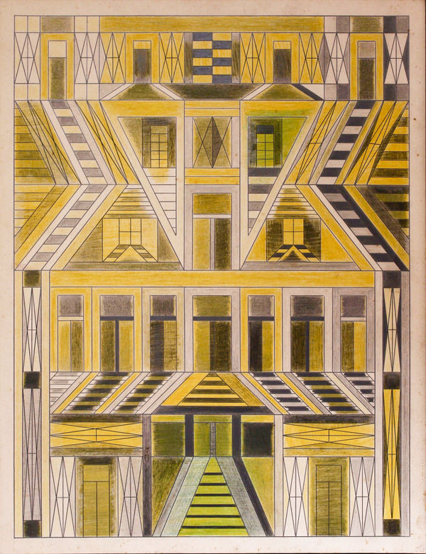 Untitled , ca. 1930-55 Colored pencil and graphite on paper 25 1/2 x 19 5/8 in. (64.8 x 49.8 cm.) (DG 34)
