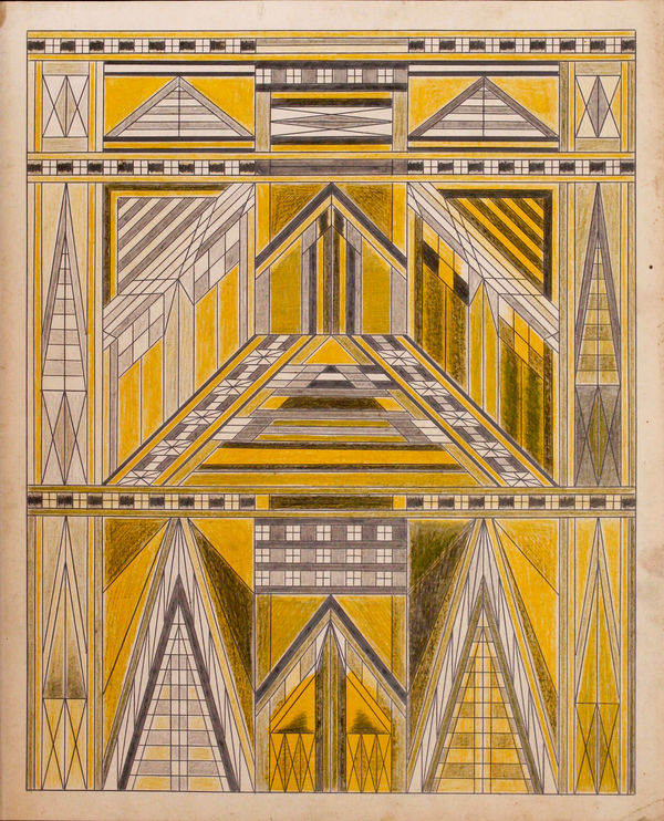 Untitled , ca. 1930-55 Colored pencil and graphite on paper 21 x 17 in. (53.3 x 43.2 cm.) (DG 37)