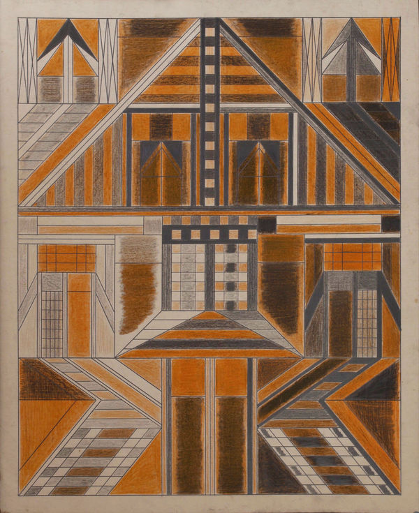 Untitled , ca. 1930-55 Colored pencil and graphite on paper 21 x 17 n. (53.3 x 43.2 cm.) (DG 38)