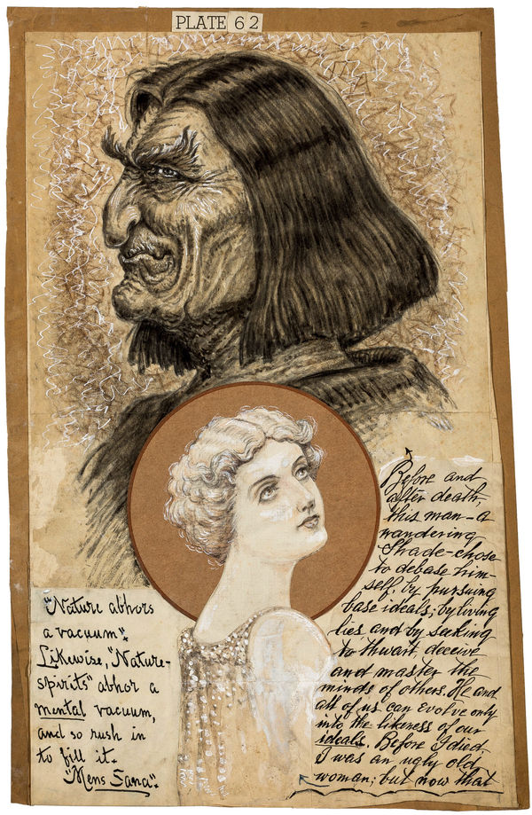 Nature-Spirits Abhor a Mental Vacuum, ca. 1919 - 1925 Ink, gouache, and tempera on paper 15 x 10 in. (38.1 x 25.4 cm.) (GWa 17)