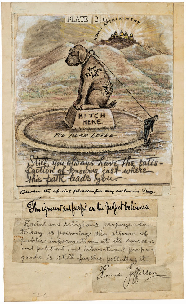 Human Attainment, ca. 1919 - 1925 Ink, gouache, and crayon on paper 14 1/4 x 8 1/2 in. (36.2 x 21.6 cm.) (GWa 22) SOLD