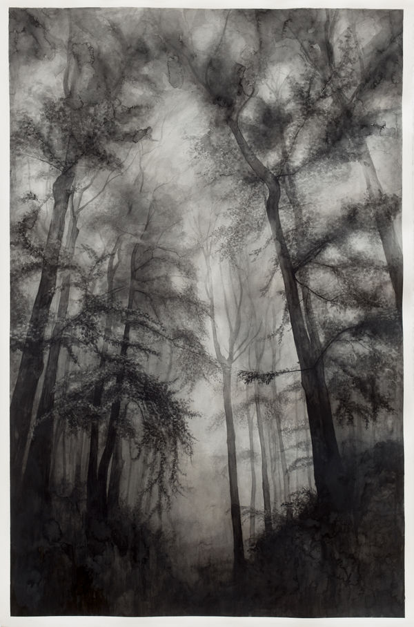 Woodland 4, 2022 Watercolor on paper 57 1/8 x 37 3/8 in. (145 x 95 cm) (AK 1)