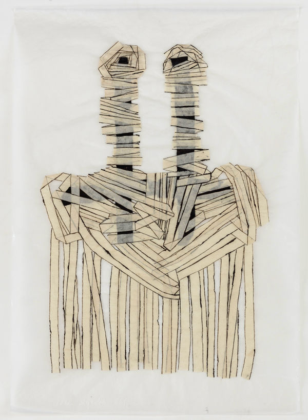 Untitled (Series 7), 2017 Collage and drawing on paper 28.5 x 19.5 in (72.4 x 49.5 cm) (LSy 28)