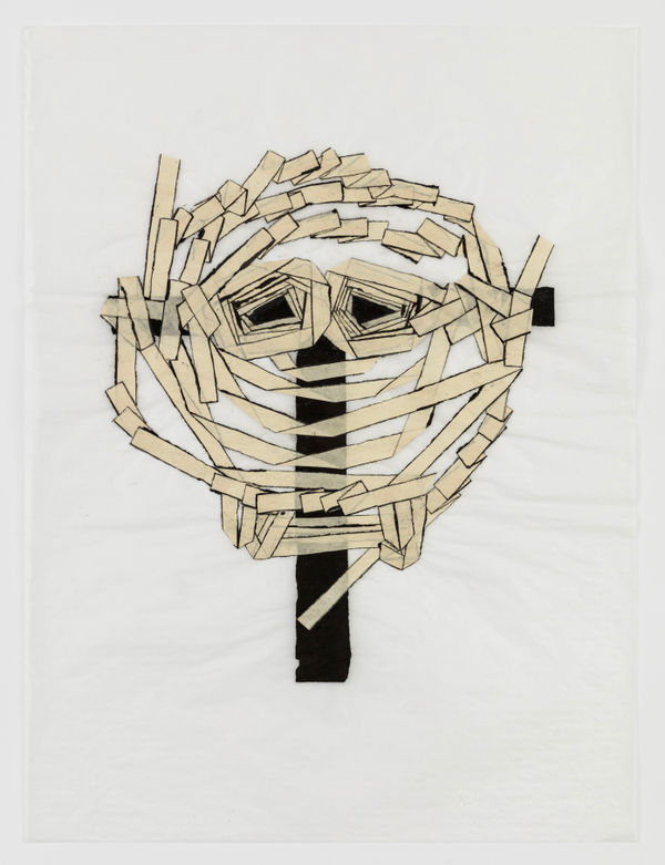 Untitled (Series 7), 2018 Collage and drawing on paper 27 x 20 in (68.6 x 50.8 cm) (LSy 38)