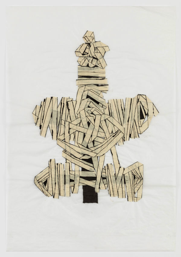 Untitled (Series 7), 2018 Collage and drawing on paper 28.5 x 19.5 in (72.4 x 49.5 cm) (LSy 42)