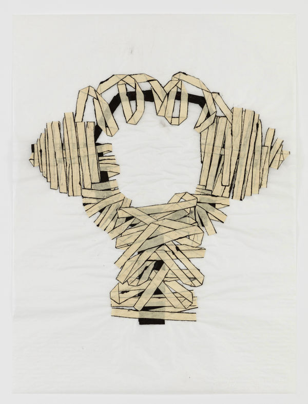 Untitled (Series 7), 2018 Collage and drawing on paper 27 x 20 in (68.6 x 50.8 cm) (LSy 46)