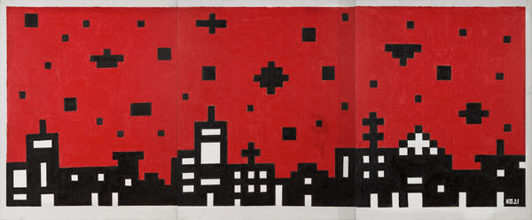 Untitled, 2021 Acrylic on canvas 30 x 72 in. (76.2 x 182.9 cm) (KG 582) SOLD