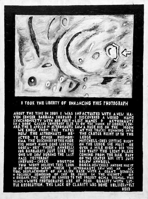 Untitled ("I Took The Liberty of Enhancing This Photograph"), 2013 Acrylic on canvas 49 x 37 in. (124.5 x 94 cm) (KG 58)