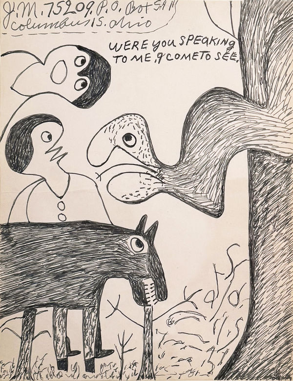 Were you speaking to me, ca. 1945-47 Ink on paper 8 1/2 x 11 in. (21.6 x 27.9 cm) (JMS 42)