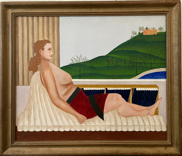 Untitled (Reclining Semi-Nude), ca. 1950 Oil on canvas 29 1/2 x 34 1/2 in (74.9 x 87.6 cm) (AU 327)