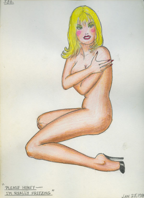 Please Honey I'm Really Freezing, 1987 Graphite and colored pencil on paper 12 x 9 in. (30.5 x 22.9 cm) (ArU 461)