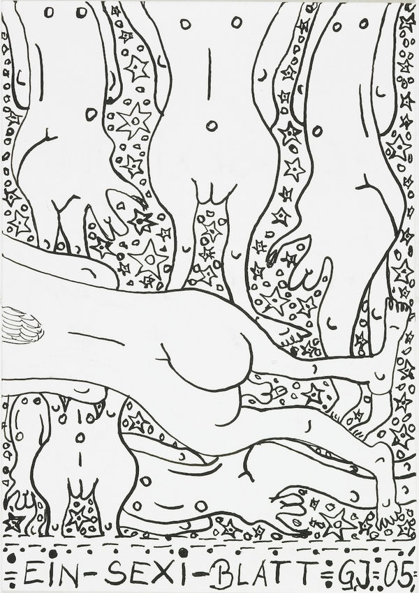 Johann Garber A Sexi-Paper, 2005 India Ink on white wove paper 6 x 4.25 in. (15.24 x 10.8 cm) (JGG 5)