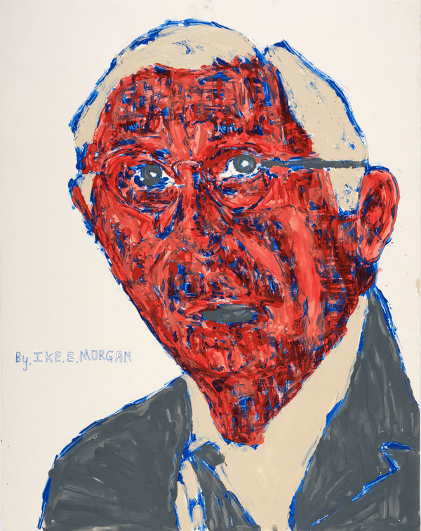 Dwight D. Eisenhower, 2018 Acrylic on poster board 28 x 22 in. (71.1 x 55.9 cm) (IEM 7)