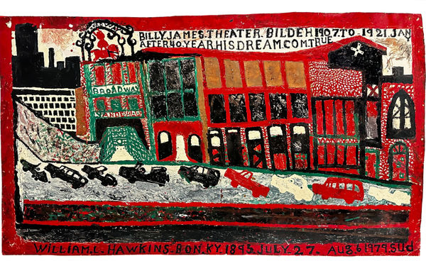 Billy James Theater, 1979 Enamel on construction paper 28 1/2 x 48 in. (72.4 x 121.9 cm) (WH 401)