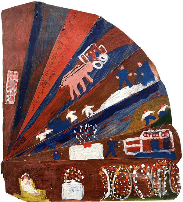 The Revelations of Jesus Fan, 1971 Acrylic on cardboard 14 x 12 1/2 in. (35.6 x 31.8 cm) (SGM 01) SIDE A