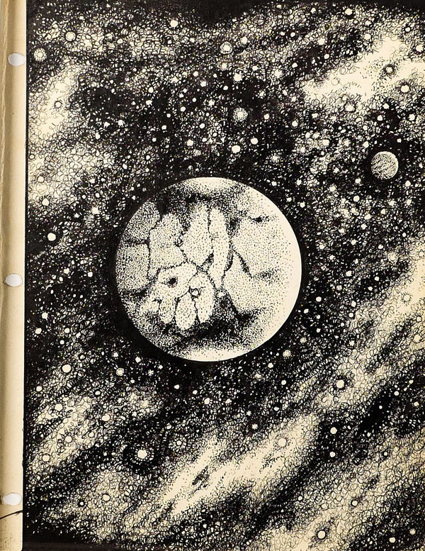 Rogue Planet, 1956 Ink on sketch paper 11 x 8 1/2 in. (27.9 x 21.6 cm) (RK 17)