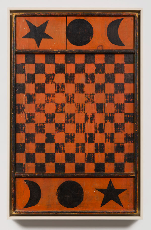 Game board with Moon and Stars, ca. 1910-20 Wood with polychrome 28 1/2 x 18 x 1 1/2 in. (72.4 x 45.7 x 3.8 cm) (ArU 498) SOLD