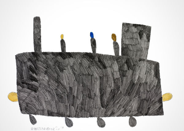 Untitled, 2019 Graphite and colored pencil on paper 28 3/4 x 40 1/8 in. (73.1 x 102 cm) (GSG 136)