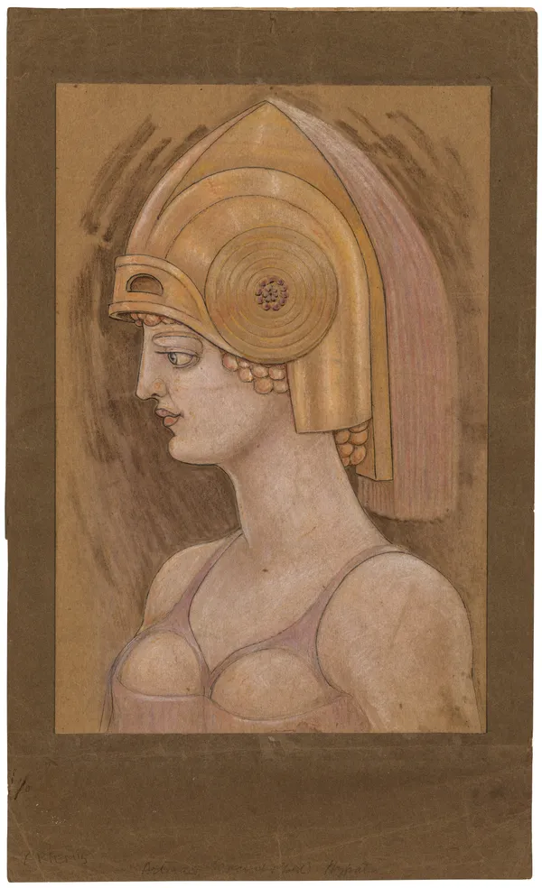 Artemis ... Hypatia, ca. 1919 - 1925 Pastel, graphite, and ink on paper 17 1/2 x 10 3/4 in. (44.5 x 27.3 cm.) (GWa 20) $ 18,000