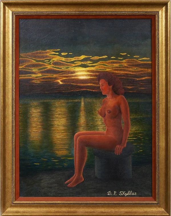 Untitled (Seated Nude in Water Landscape), ca. 1955 Oil on canvas 24 x 18 1/2 in. (61 x 47 cm) (DS 4) $ 35,000
