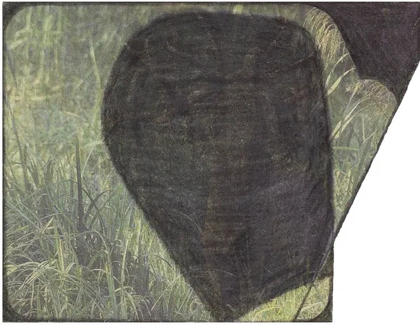 Untitled, 2018 Graphite and colored pencils on newsprint clip mounted on paper 3.1 x 4.5 in. (7.9 x 11.5 cm) (LpS 279) $ 5,000