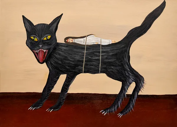 Take Me With You, 2026 Acrylic on wood panel 11 3/4 x 16 1/2 in. (29.8 x 41.9 cm) (STL 70) $ 5,000