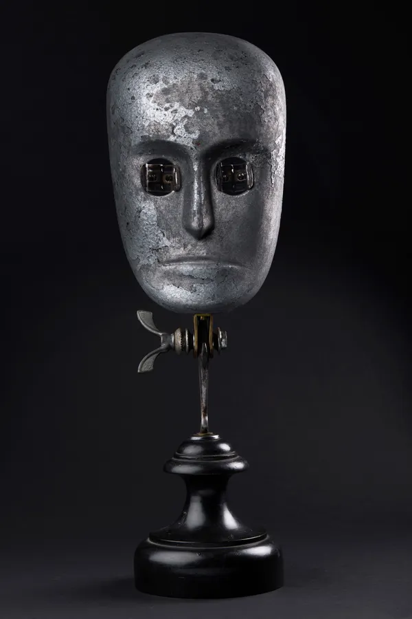 Eye Testing Device, 1920-30 Aluminum with mixed metals 16 1/2 x 5 1/4 x 4 1/2 in. (41.9 x 13.3 x 11.4 cm) (ArU 553) SOLD